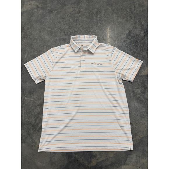 Under Armour Other - Under Armour Playoff Polo Mens Large White Multicolor Striped Golf The Players